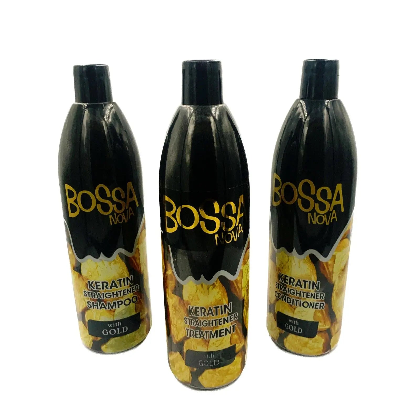 BOSSA NOVA Italian Keratin Straightener With Gold Set 3 x 1000 ML - JOLIE'S UAE