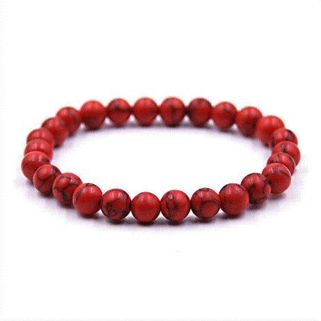 How lite Red Natural Stone Handmade Bracelet - JOLIE'S UAE