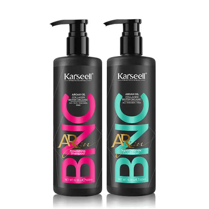 DOKAN KARSEELL Argan Oil Collagen Biotin Organic Nourishing Shampoo & Super detangle Conditioner Set 986 ML Each KARSEELL