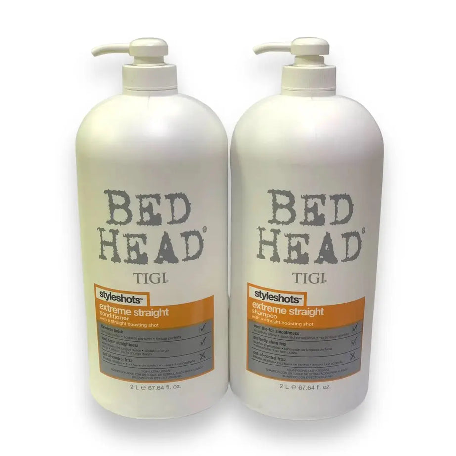 TIGI BED HEAD Styleshots Extreme Straight Shampoo & Conditioner Set 2000 ML - JOLIE'S