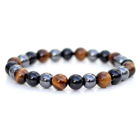 Tiger Eye & Onyx & Hematite Natural Stone handmade Bracelet - JOLIE'S UAE